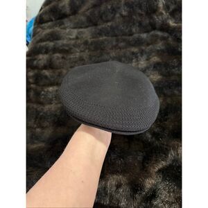 Kangol 504 Ventair Knit Hat Cap M  Black Newsboy
